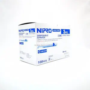 ไซริงค์ SYRINGE NIPRO 3 ML. 100 ชิ้น