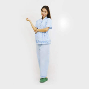 P-6320-P-6321-P-6687-P-6688-MT0501-S-BL-MT0501-M-BL-MT0501-L-BL-MT0501-XL-BL-ชุดผู้ป่วยในโรงพยาบาลชุดคนไข้สีฟ้า