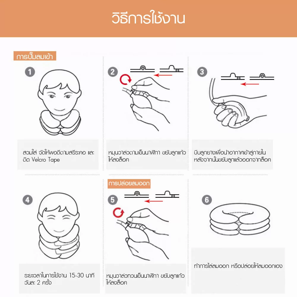 อุปกรณ์พยุงคอแบบปั๊มมือ JIAHE JQB02 อุปกรณ์พยุงคอแบบปั๊มมือ JIAHE JQB02