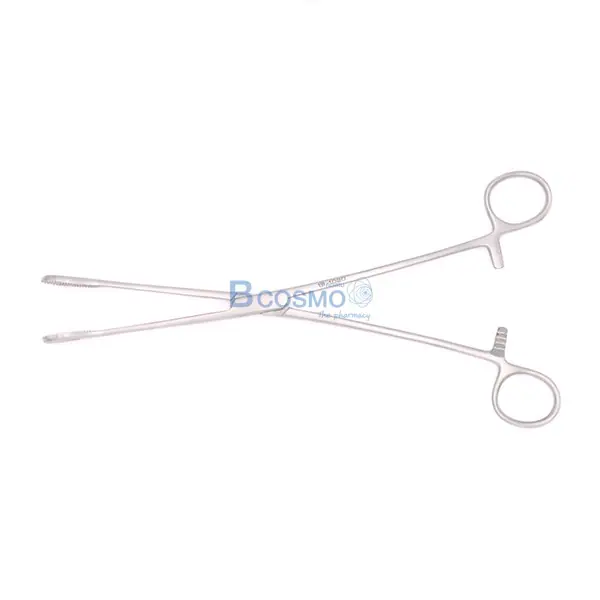 คีมจับผ้าก๊อซปลายตรง Sponge holding forceps Str. 25 cm.