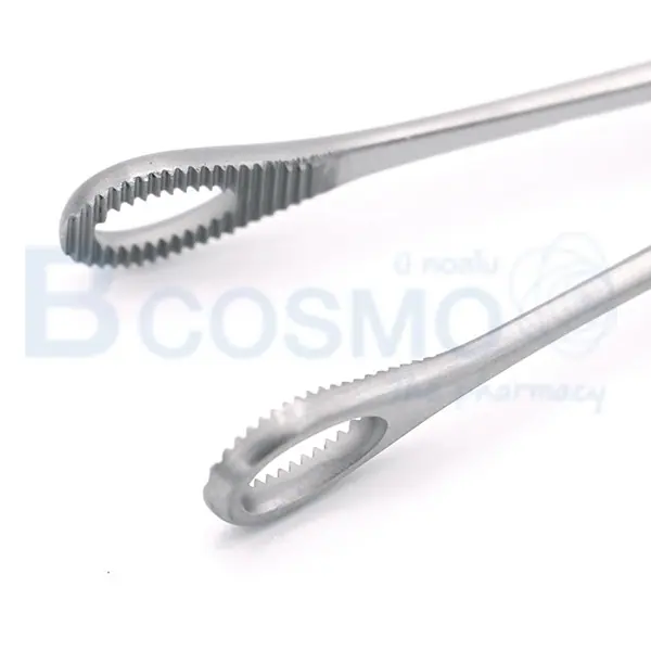 คีมจับผ้าก๊อซปลายตรง Sponge holding forceps Str. 25 cm.