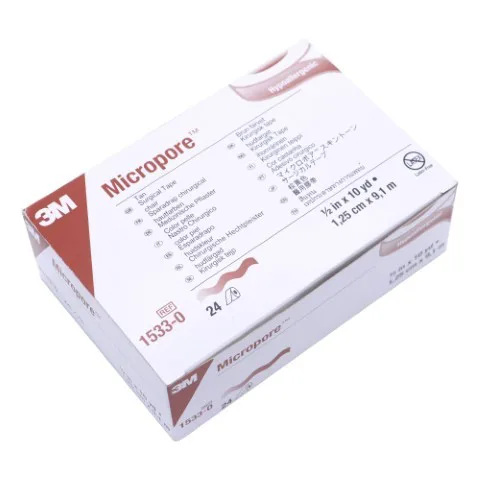 เทปแต่งแผลแบบอ่อนโยนพิเศษ สีเนื้อ 3M MICROPORE SKINTONE ขนาด 0.5 นิ้ว x 10 หลา [24 ม้วน/กล่อง] - Image 5