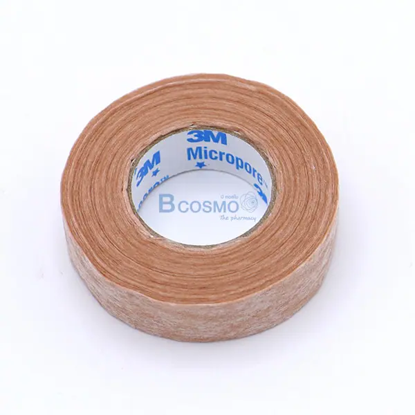 เทปแต่งแผลแบบอ่อนโยนพิเศษ สีเนื้อ 3M MICROPORE SKINTONE ขนาด 0.5 นิ้ว x 10 หลา [24 ม้วน/กล่อง] - Image 3