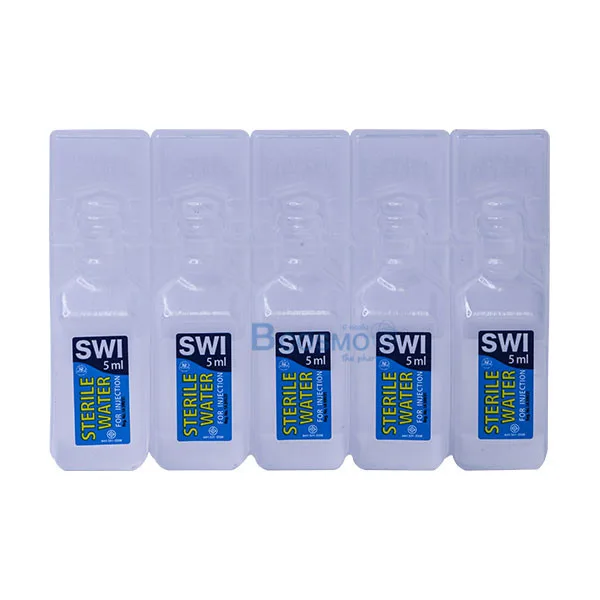 STERILE WATER FOR INJECTION SWI 5 ml. STERILE WATER FOR INJECTION SWI 5 ml.