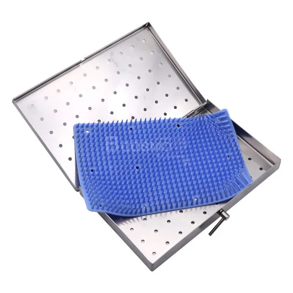 กล่องใส่เครื่องมือ นึ่งฆ่าเชื้อ สแตนเลส 215x135x22 mm.