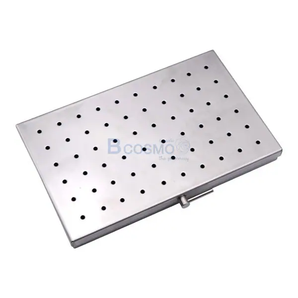 กล่องใส่เครื่องมือ นึ่งฆ่าเชื้อ สแตนเลส 215x135x22 mm.