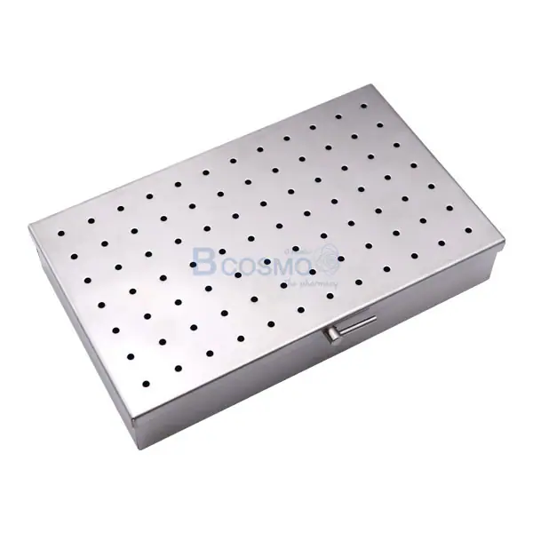 กล่องใส่เครื่องมือ นึ่งฆ่าเชื้อ สแตนเลส แผ่นซิลิโคน  252x152x46 mm. - Image 3