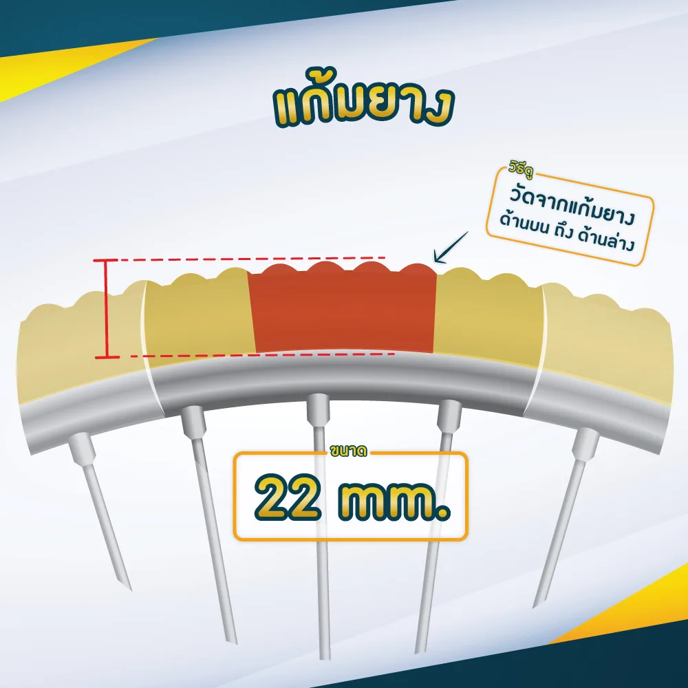 ยางอะไหล่รถเข็น 22 x 1 3/8 นิ้ว สีเทา