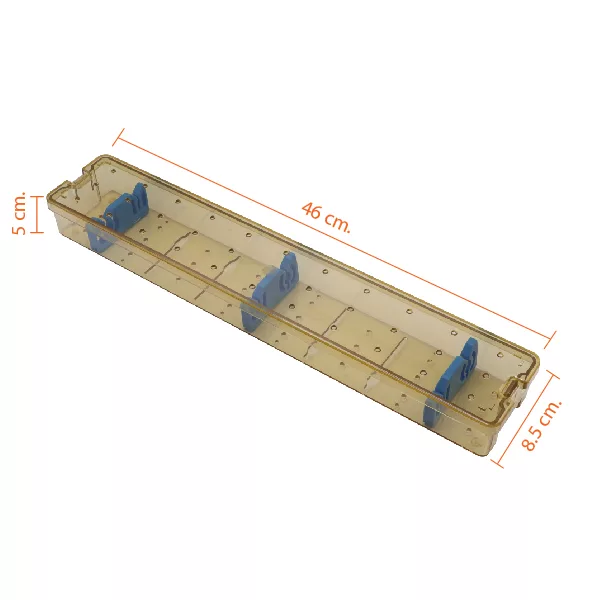 กล่องใส่เครื่องมือ นึ่งฆ่าเชื้อ พลาสติก 460x85x50 mm. - Image 2