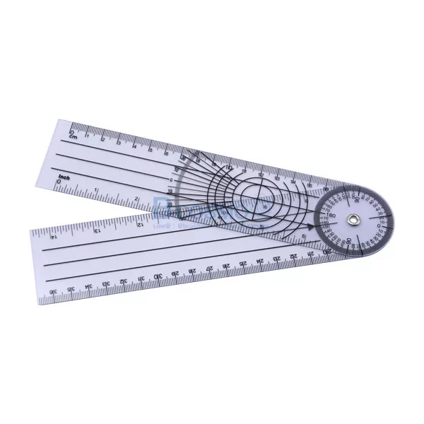 ไม้บรรทัดวัดมุมทางการแพทย์พลาสติก 360 องศา SET4 Goniometer 6 ชิ้น ไม้บรรทัดวัดมุมทางการแพทย์พลาสติก 360 องศา SET4 Goniometer 6 ชิ้น