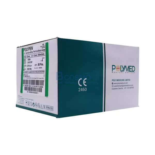 I.V. CATHETER POLYMED 18G/32mm. [50 ชิ้น/กล่อง]