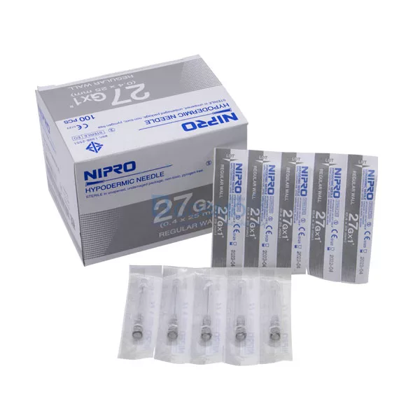 เข็มฉีดยา NIPRO 27G x 1" [100 ชิ้น/กล่อง]