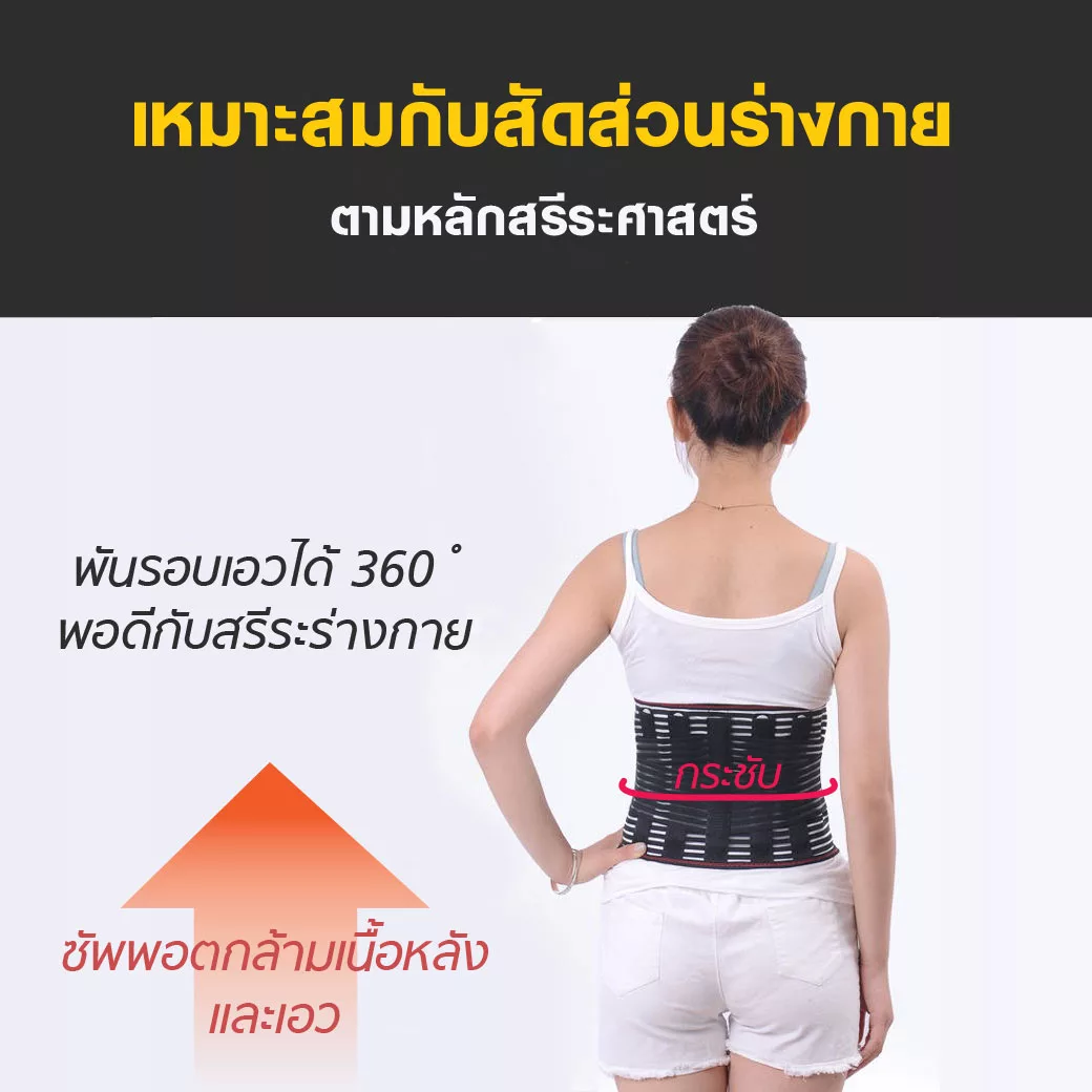 เข็มขัดพยุงหลัง การันตียอดเยี่ยม (Lumbo Lacepull Brace) - e-supportsolutions