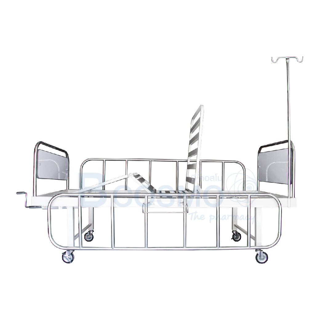 PB0013 เตียงผู้ป่วย PS01 มือหมุน เตียง 2 ไก พื้นเหล็ก หั 1