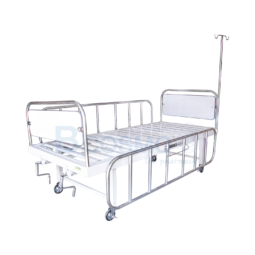 PB0013 เตียงผู้ป่วย PS01 มือหมุน เตียง 2 ไก พื้นเหล็ก หั 6
