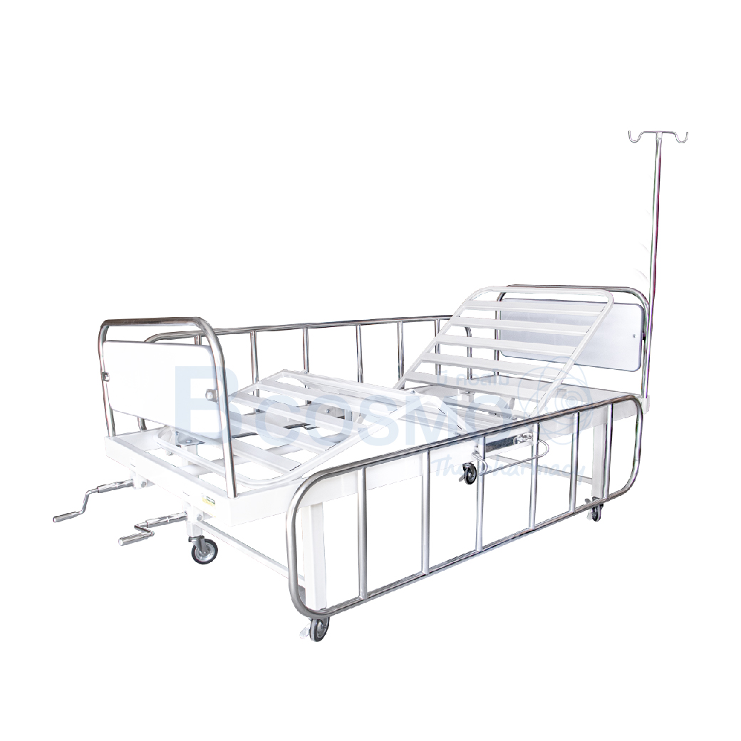 PB0013 เตียงผู้ป่วย PS01 มือหมุน เตียง 2 ไก พื้นเหล็ก หั 7