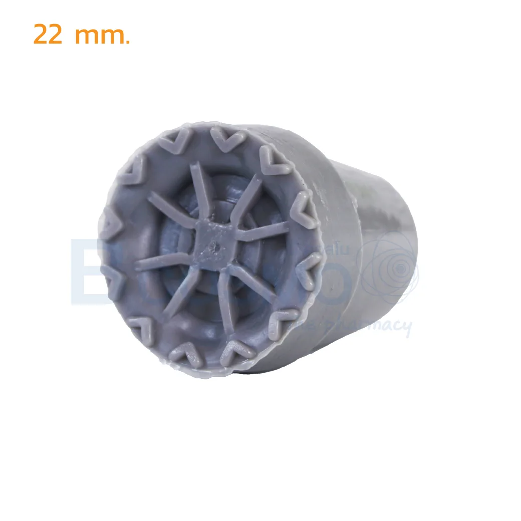EW0315 ลูกยางไม้เท้า 22 mm. สีเทา 1