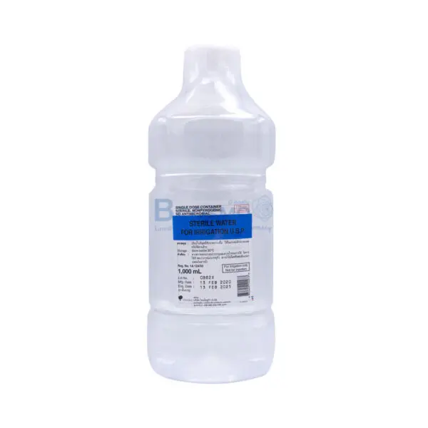 STERILE WATER FOR IRRIGATION ชนิดขวด 1000ML U.S.P. EF1302 1000 1