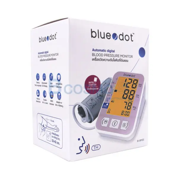 BP0018 เครื่องวัดความดันโลหิต bluedot B BM01 พูดไทย ลายน้ำ2