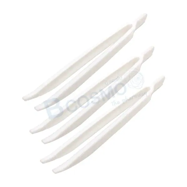 MT0079 7.5 ปากคีบพลาสติก 7.5 cm. สีขาว 100 S
