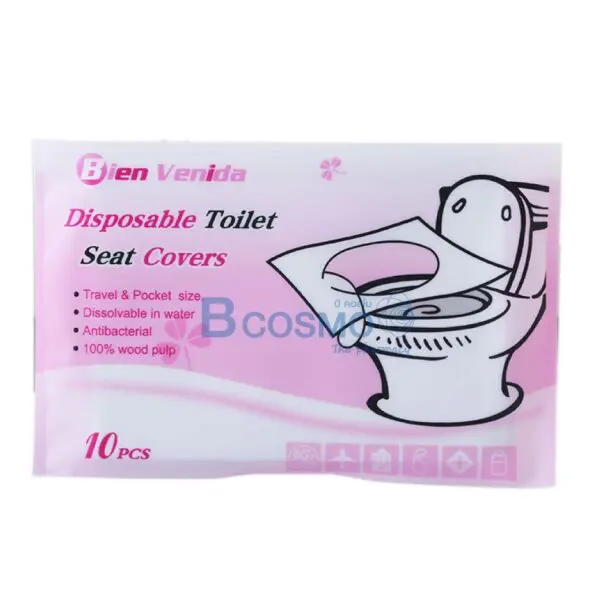 กระดาษรองฝาชักโครกแบบพกพา Fold Toilet Seat Covers
