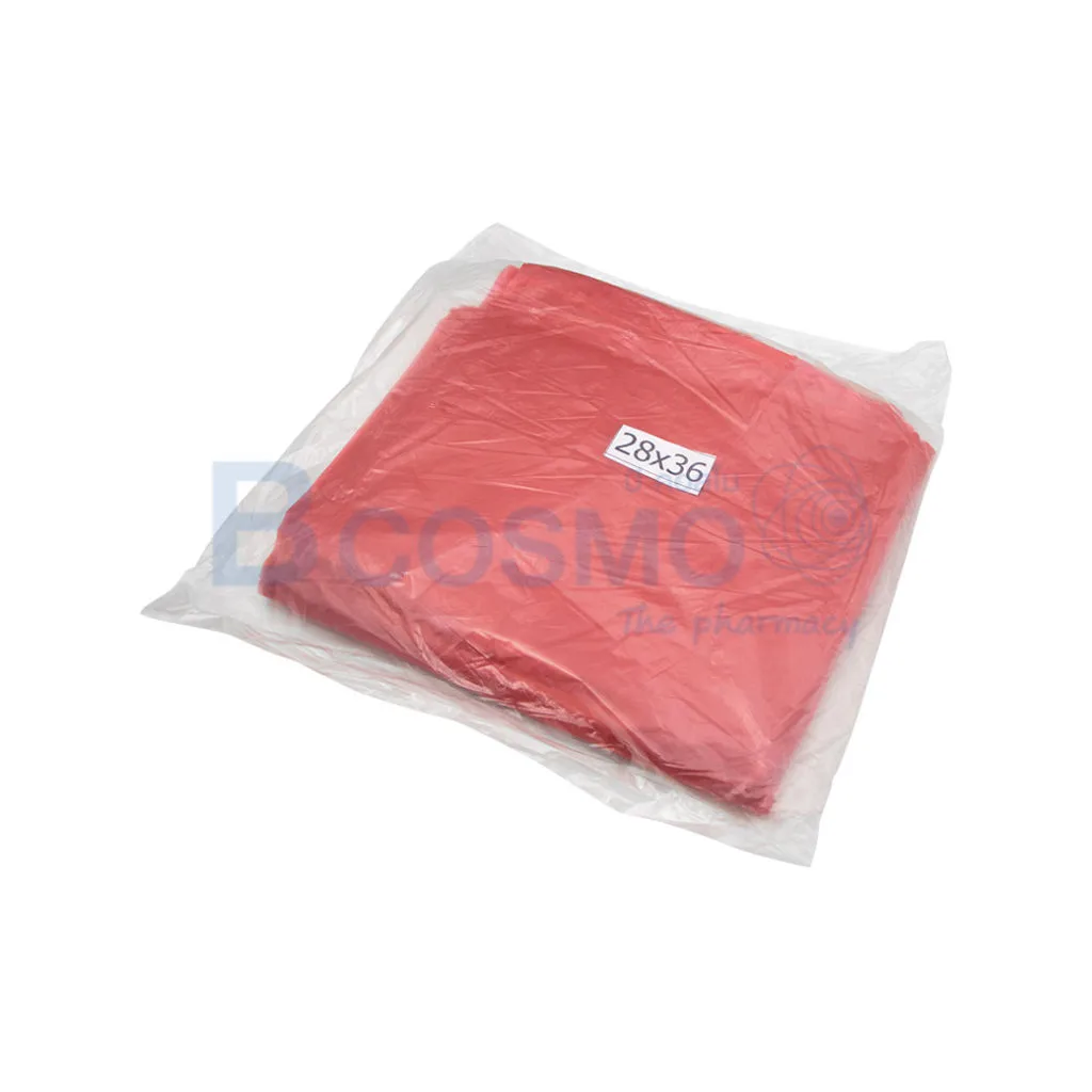 ถุงขยะสีแดง 1 kg. ถุงขยะสีแดง 1 kg.