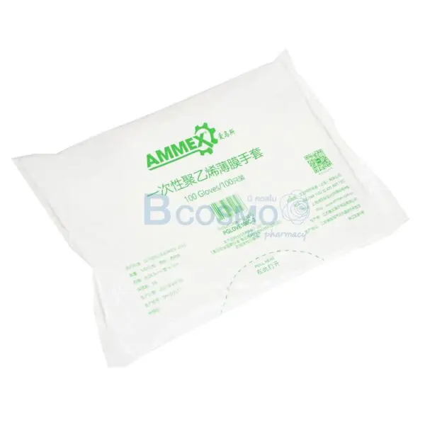 ถุงมือ PE พลาสติกใส AMMEX