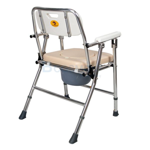 เก้าอี้นั่งถ่าย นั่งอาบน้ำ สำหรับผู้สูงอายุ ผู้พิการ เบาะนิ่ม วัสดุอะลูมิเนียม Y652