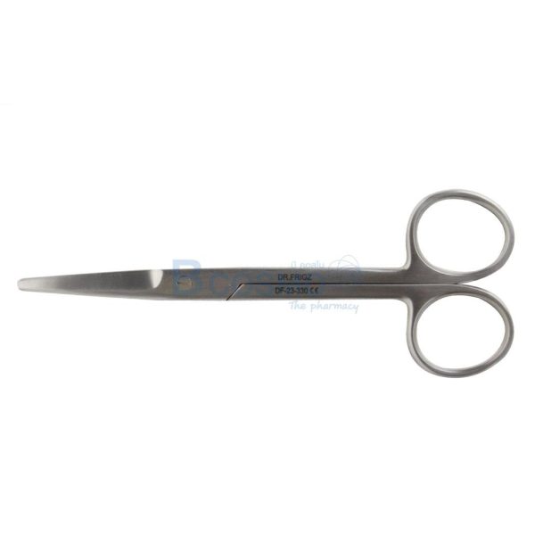 กรรไกรตัดเนื้อปลายตรง ปลายโค้ง Mayo scissors 14.5 cm. DR.F (HTM)