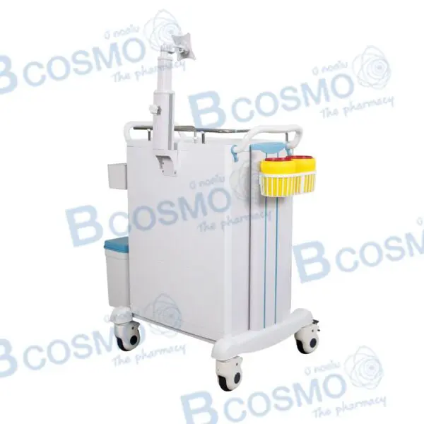 รถเข็นโรงพยาบาล 6 ลิ้นชัก แท่นติดจอมอนิเตอร์ BDT8153
