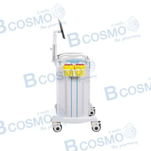รถเข็นโรงพยาบาล 6 ลิ้นชัก แท่นติดจอมอนิเตอร์ BDT8153