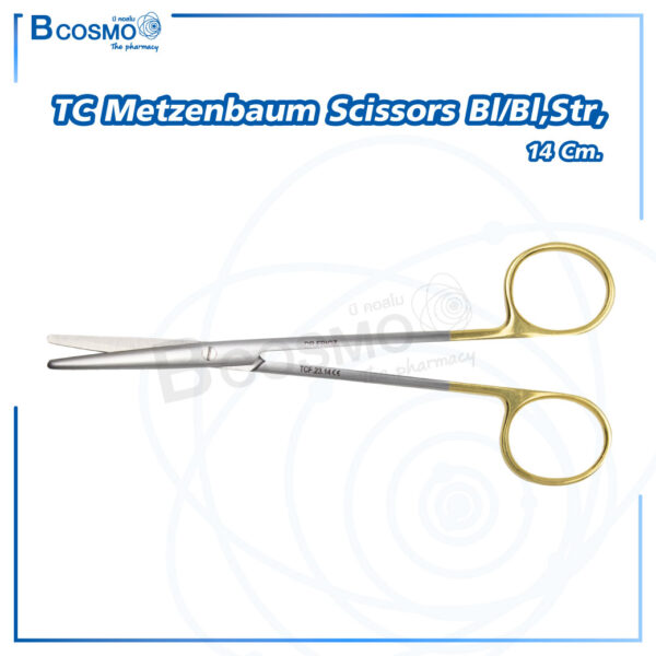 TC Metzenbaum scissors bl/bl,str, 14 cm.
