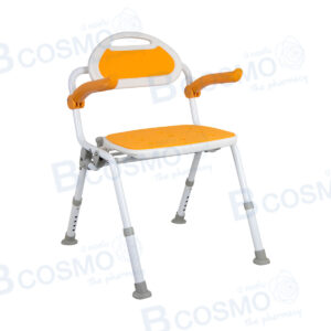 เก้าอี้นั่งอาบน้ำ พับได้ สไตล์ญี่ปุ่น สีส้ม