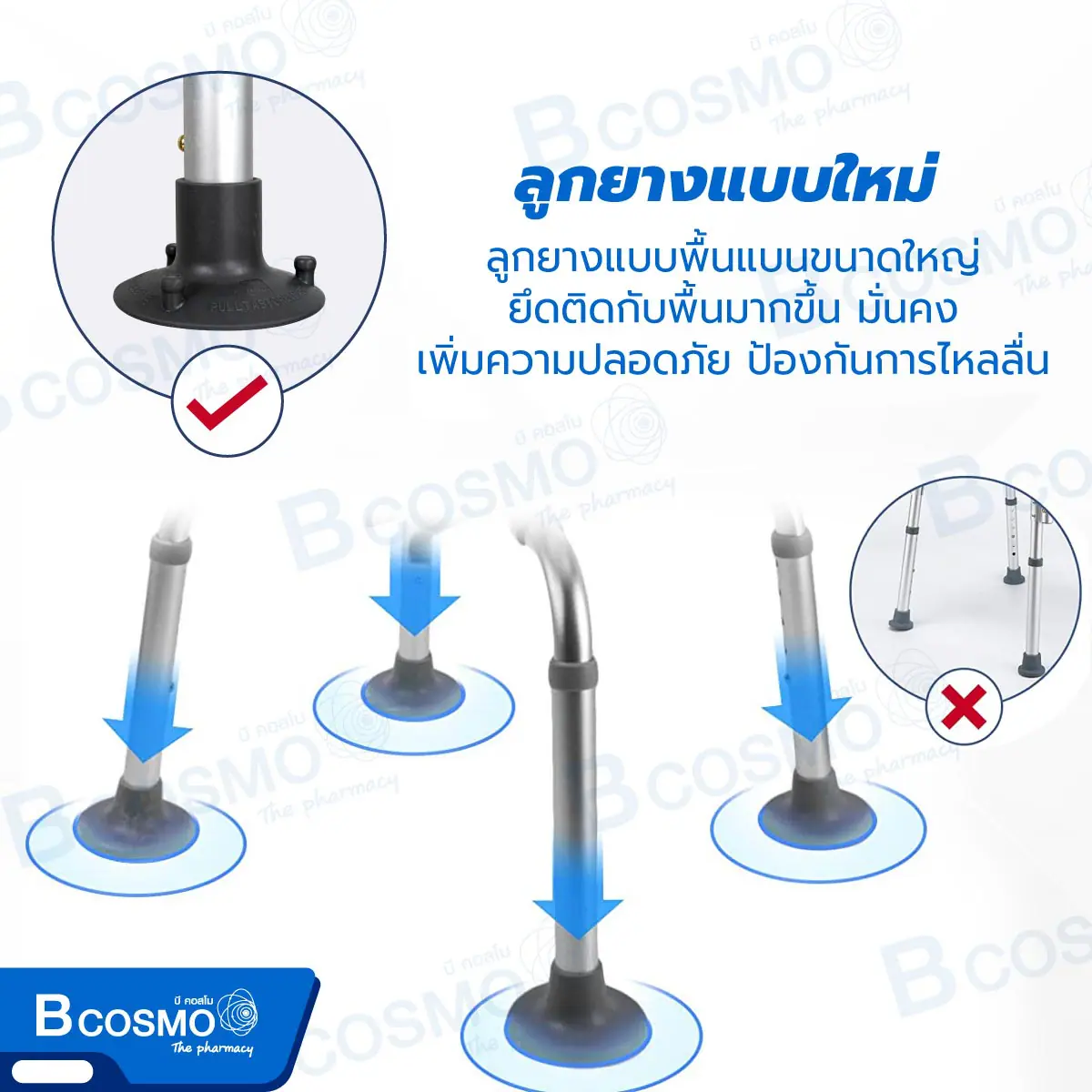 เก้าอี้นั่งอาบน้ำเว้ากลาง ที่นั่งฟ้า RKF-3011U สีเทา