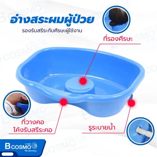 อ่างสระผมพลาสติก สำหรับผู้ป่วย ผู้สูงอายุ และเด็ก อ่างสระผมพลาสติก สำหรับผู้ป่วย ผู้สูงอายุ และเด็ก