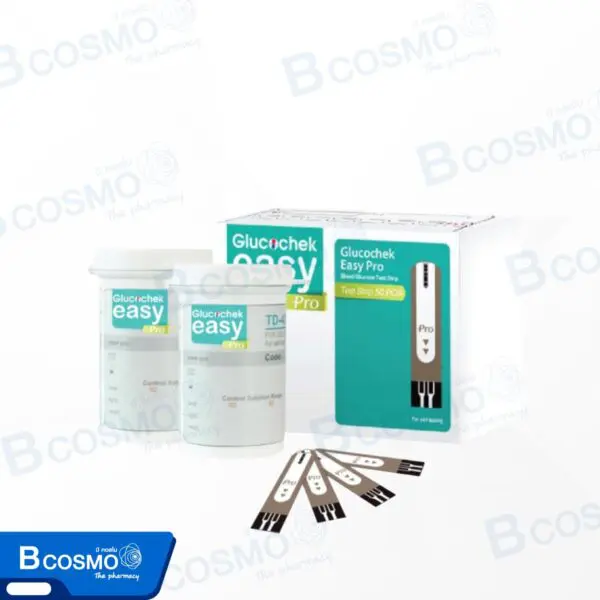 แผ่นตรวจน้ำตาลในเลือด Glucochek Easy Pro [50 ชิ้น/กล่อง]