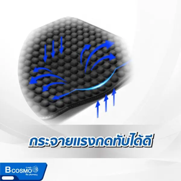 เบาะเจลรองนั่ง มีเม็ดดอท หุ้มผ้าสีดำ เบาะเจลรองนั่ง มีเม็ดดอท หุ้มผ้าสีดำ