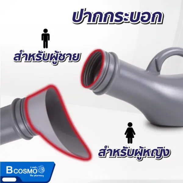 กระบอกปัสสาวะ มีหูจับ Medi-paq 1000 ml. กระบอกปัสสาวะผู้หญิงมีหูจับ Medi-paq 1000 ml.