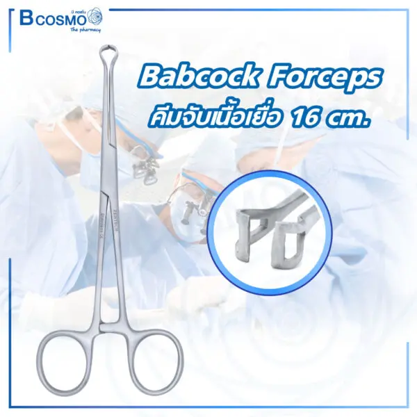 คีมจับเนื้อเยื่อ Babcock Forceps 16 cm.