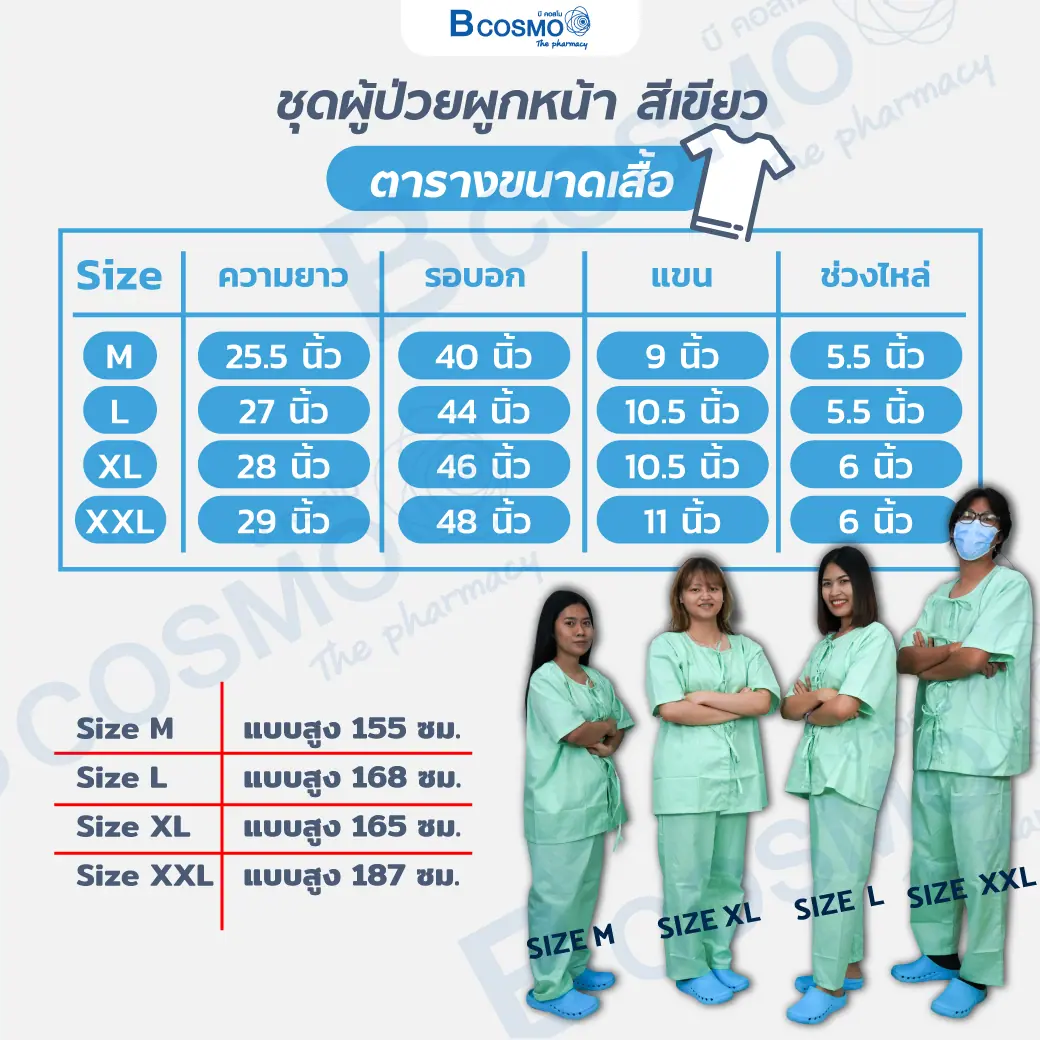 ชุดผู้ป่วยผูกหน้า ชุดผู้ป่วยผูกหน้า