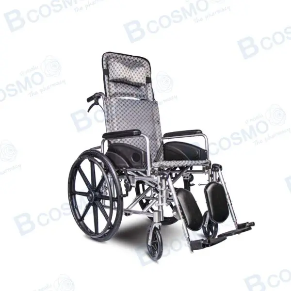 รถเข็นวีลแชร์ อะลูมิเนียมอัลลอย ปรับนอน เบาะผ้า Y954L