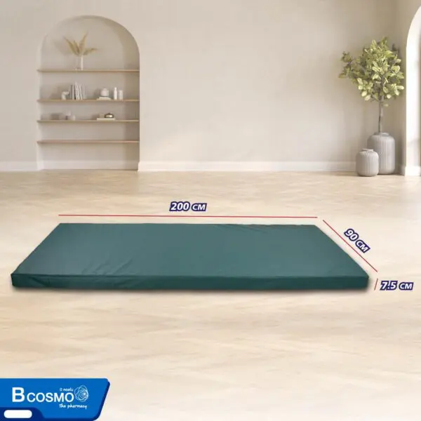 ที่นอนฟองน้ำอัด 1 ตอน สีเขียว ขนาด 90x200x7.5 cm.