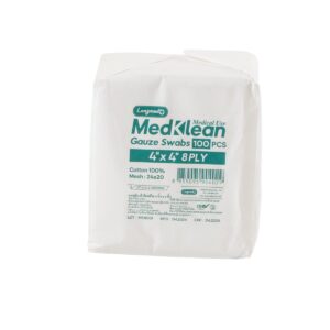 ผ้าก๊อซ MEDKLEAN 8 Ply (100ชิ้น/ห่อ)