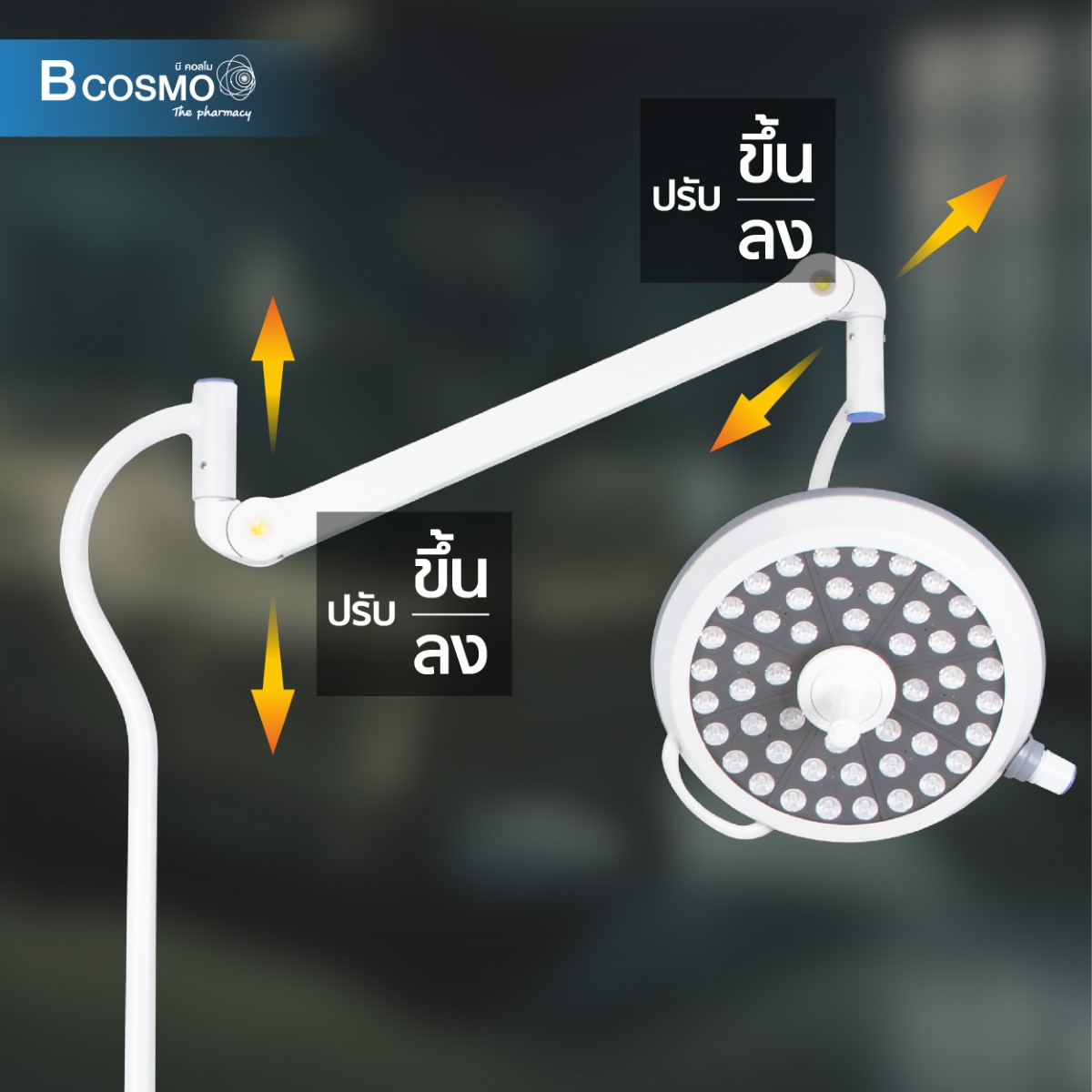 โคมไฟผ่าตัด LED Surgical Lamp MN-LED40M 60000-160000 LUX