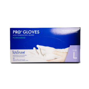 ถุงมือมีแป้ง PRO GLOVES 100 'S