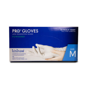 ถุงมือมีแป้ง PRO GLOVES 100 'S