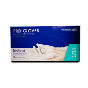 ถุงมือมีแป้ง PRO GLOVES 100 'S