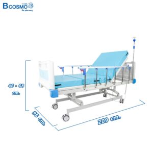 เตียงผู้ป่วยไฟฟ้า 3 ฟังก์ชัน Bcos R03E ราวสไลด์