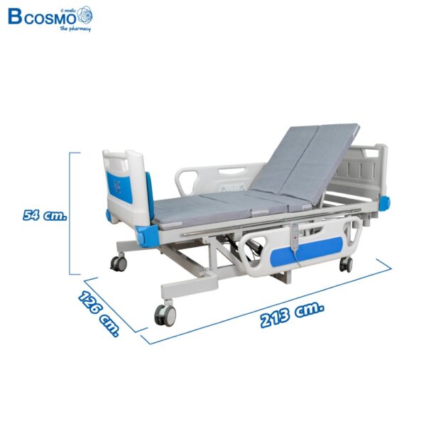 เตียงผู้ป่วยไฟฟ้า 5 ฟังก์ชัน Bcos MS01 ราวปีกนก ปรับยืน