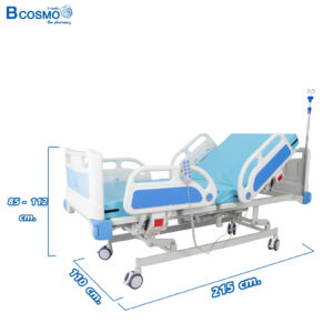 เตียงผู้ป่วยไฟฟ้า 3 ฟังก์ชัน Bcos A03-2E ราวปีกนก